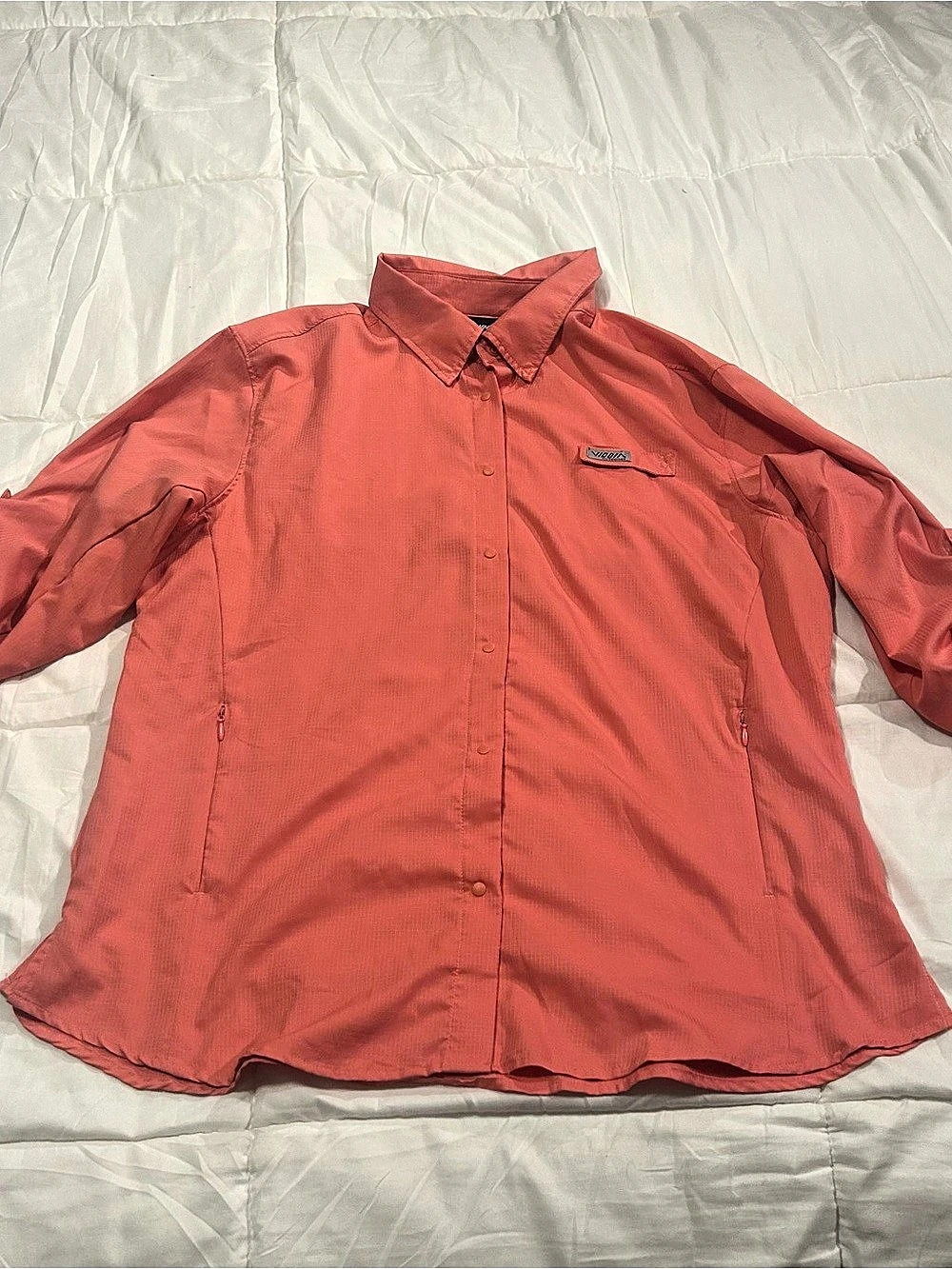 Viodia Outdoors Women’s XL Coral Long Sleeve Fishing Hiking Shirt UPF Style